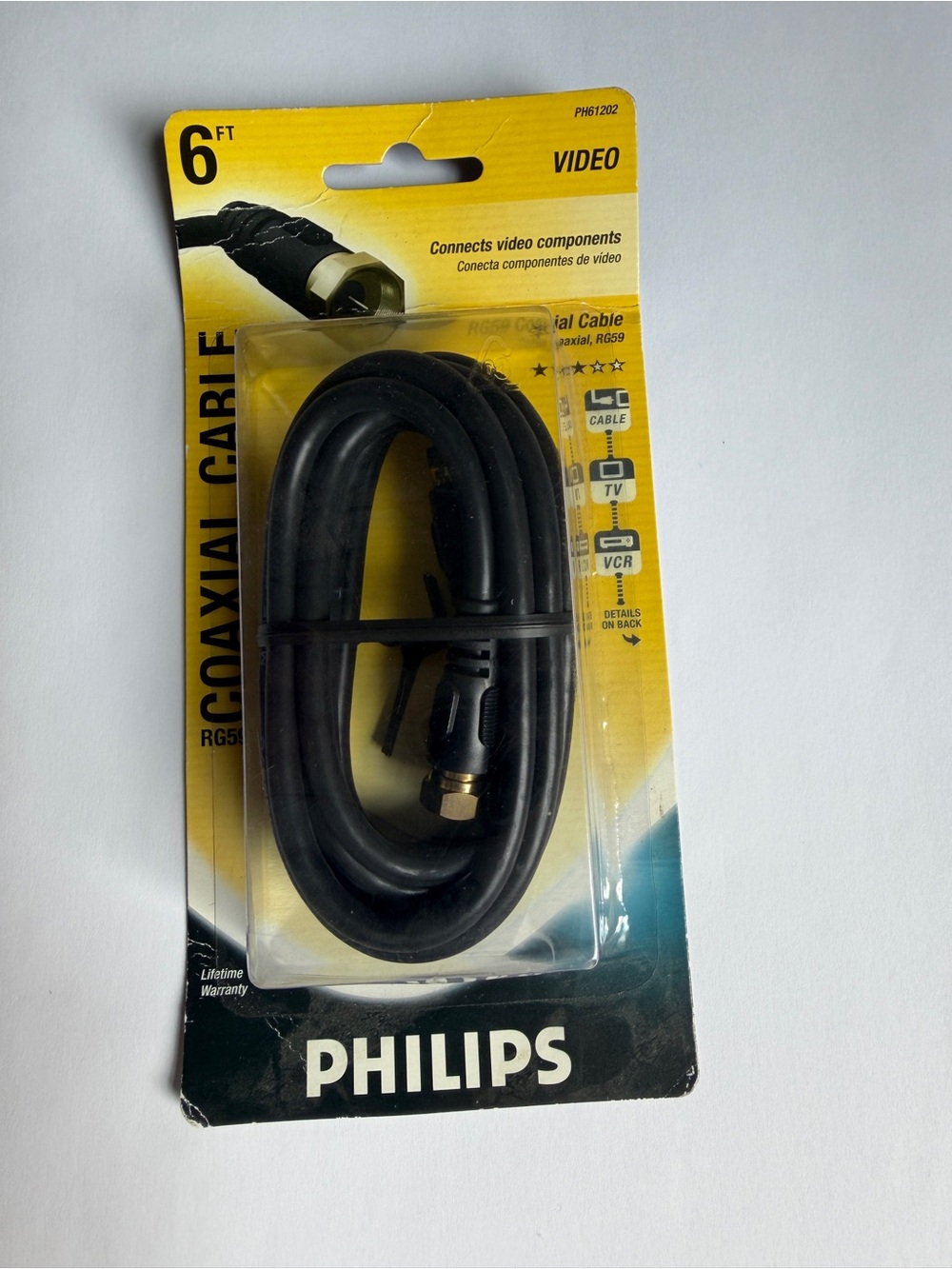 Philips Black Coaxial Video Cable - RG59